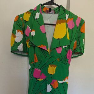 Trashy Diva Babe Tulip dress, bright colors, size 6
